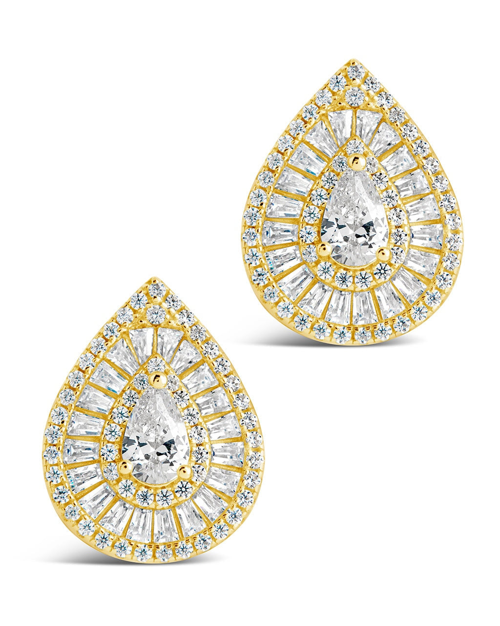 Scarlett CZ Teardrop Stud Earrings