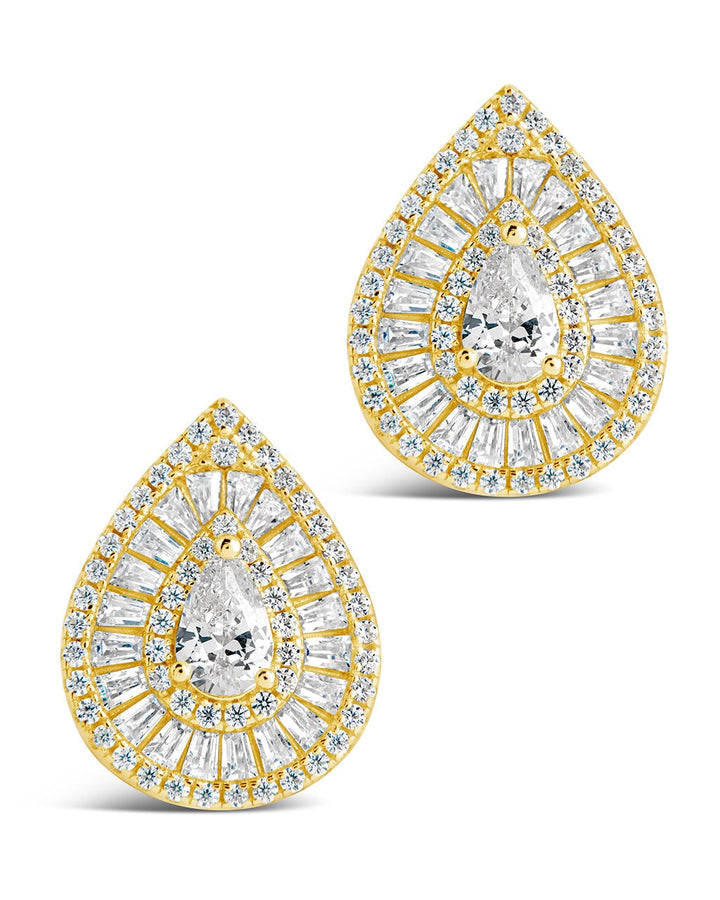 Scarlett CZ Teardrop Stud Earrings