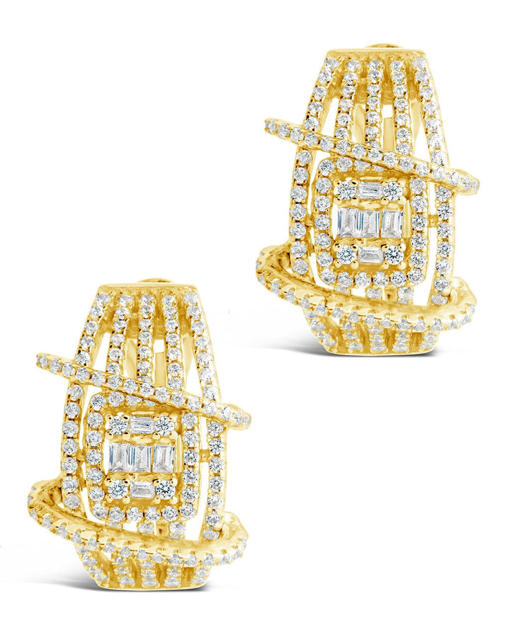 Leigh CZ Statement Hoop Earrings