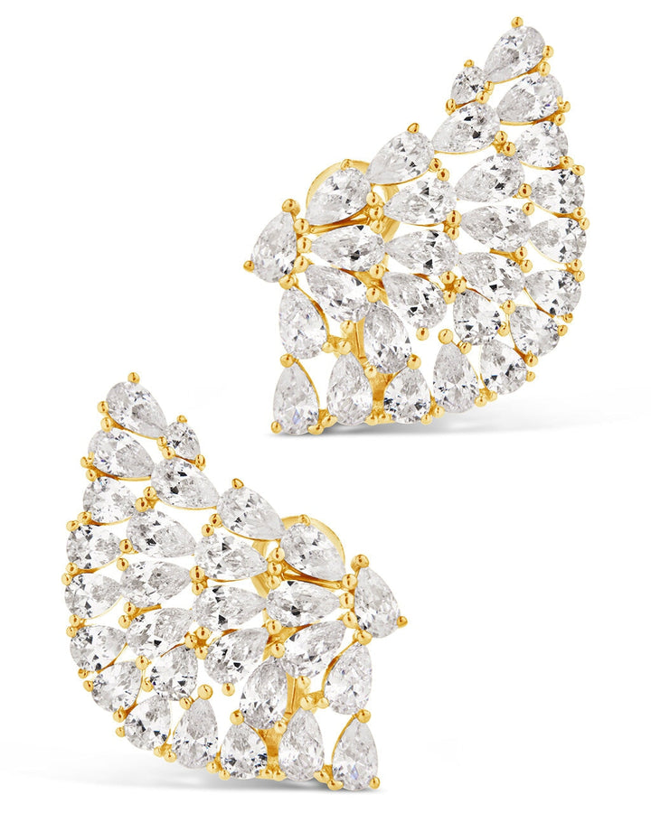 Miranda CZ Fan Stud Earrings