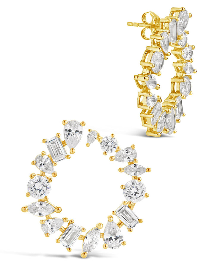 Shania CZ Circle Stud Earrings
