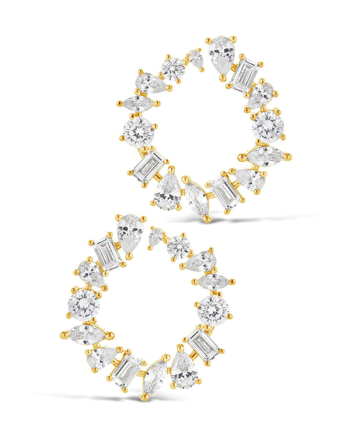 Shania CZ Circle Stud Earrings