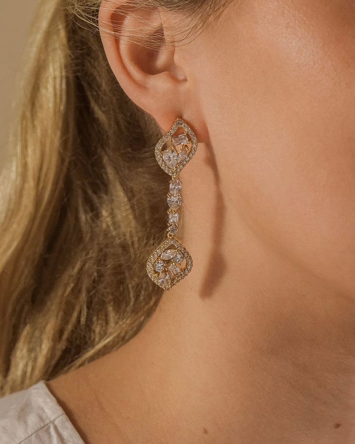 Mariah CZ Drop Earrings