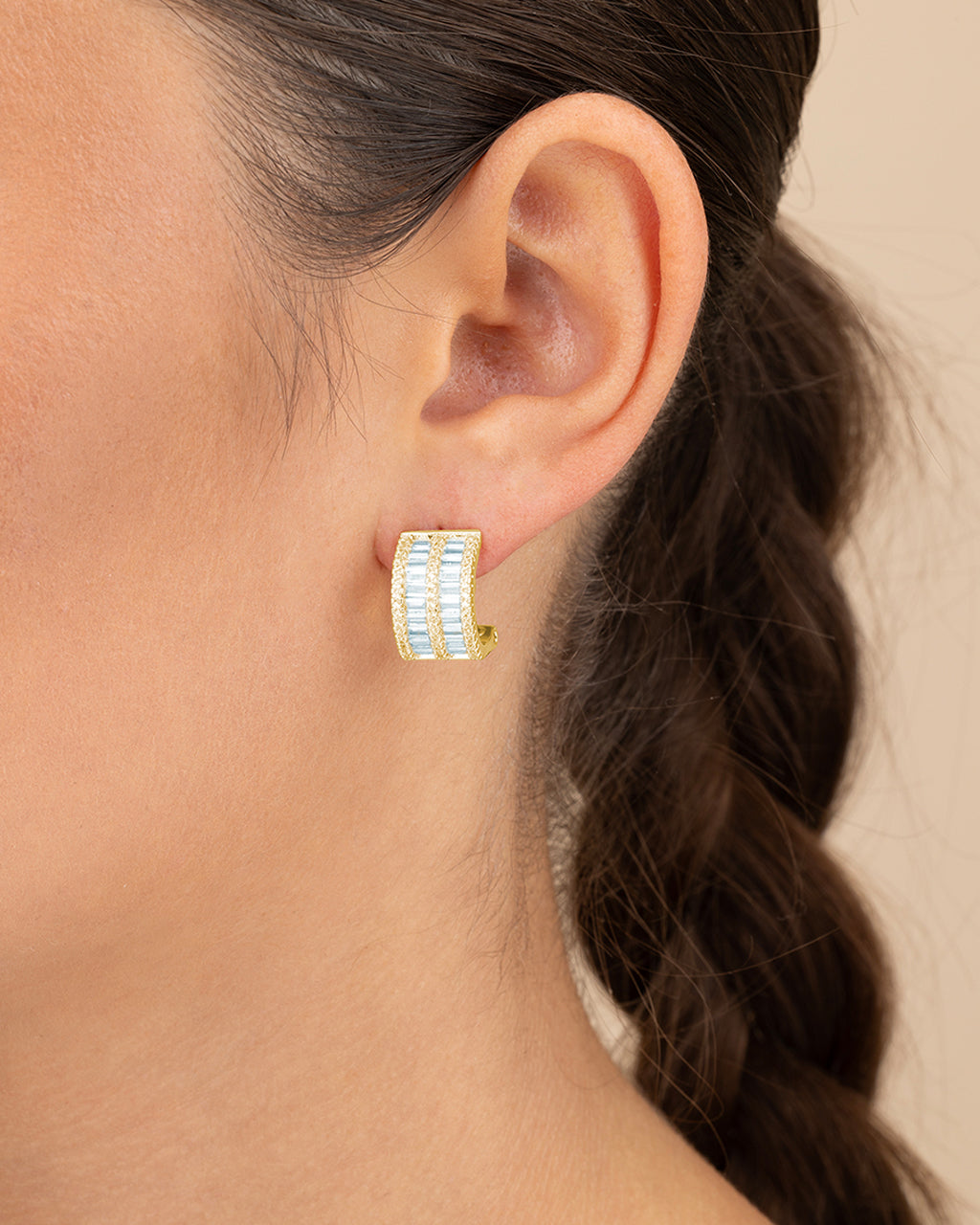 Serena CZ Hoop Earrings