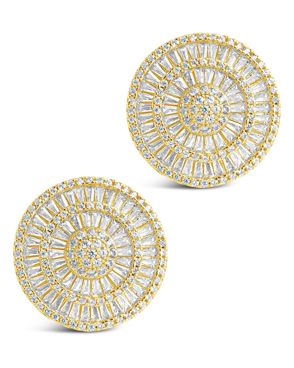 Sandy CZ Circle Stud Earrings