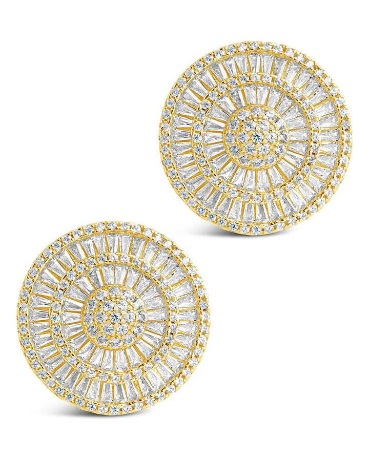 Sandy CZ Circle Stud Earrings