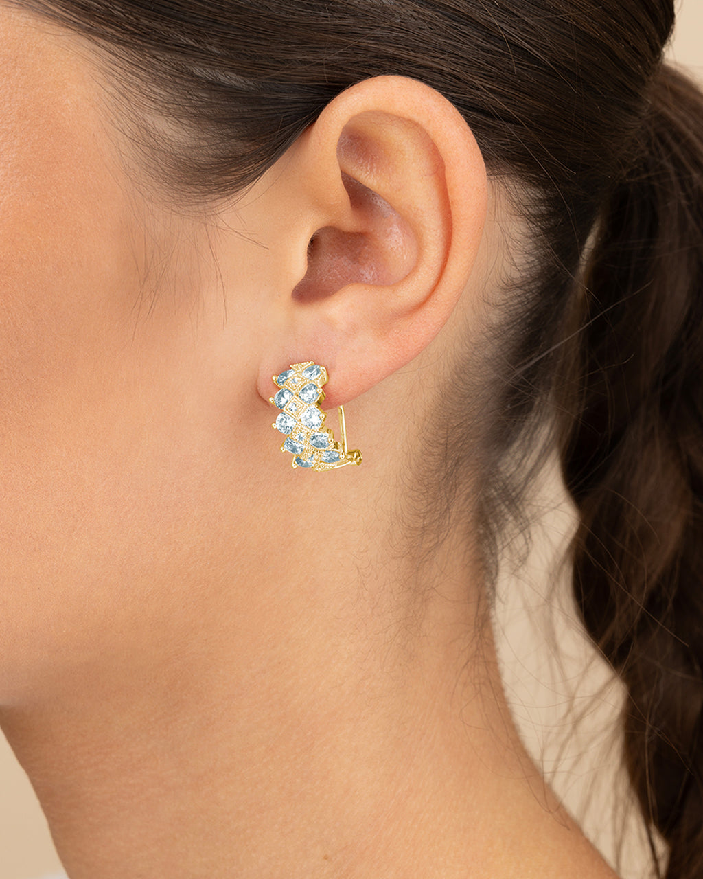 Lena CZ Hoop Earrings