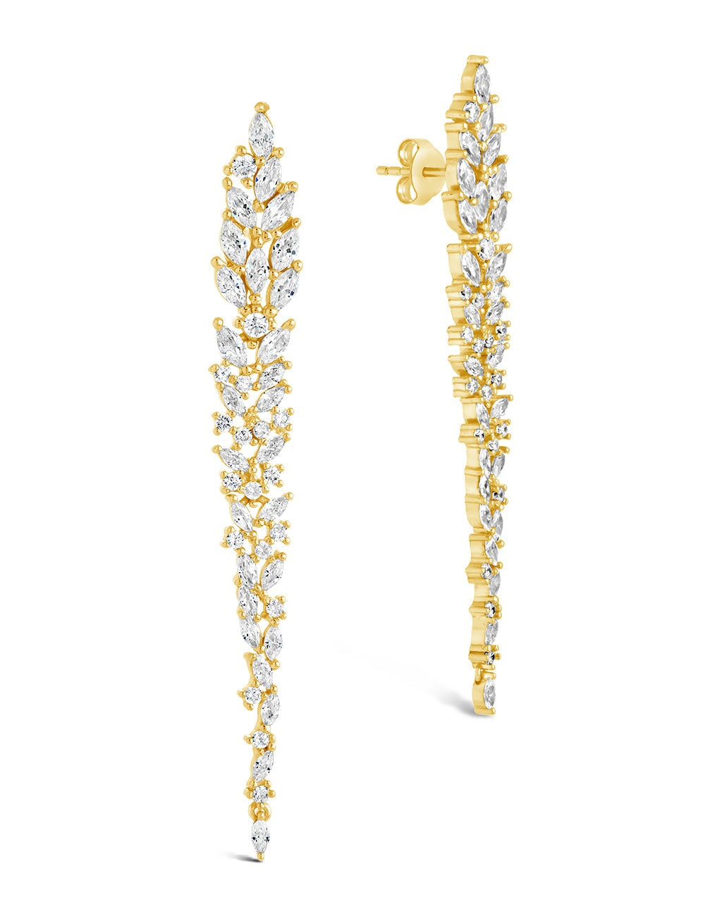 Shay CZ Linear Drop Earrings
