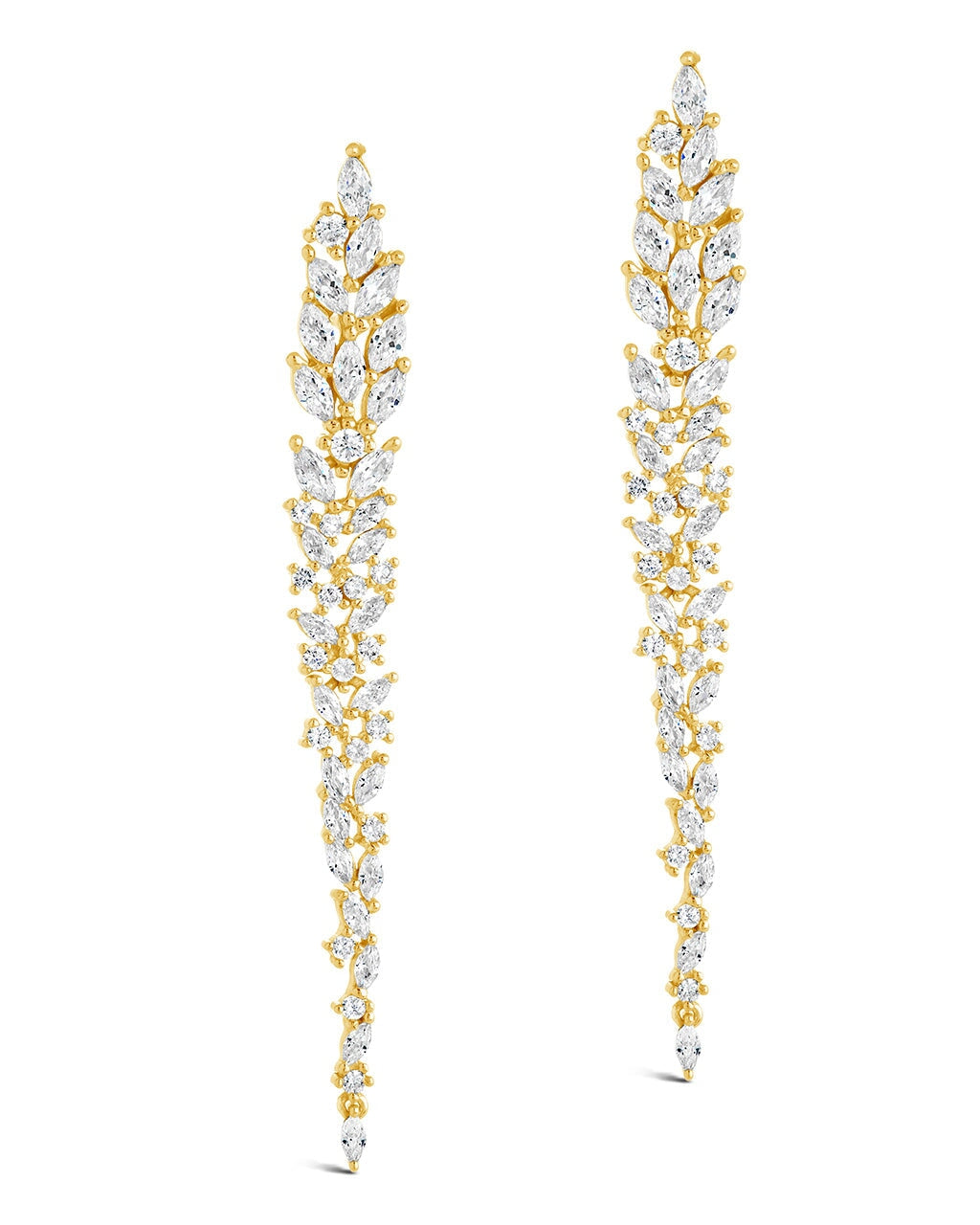 Shay CZ Linear Drop Earrings