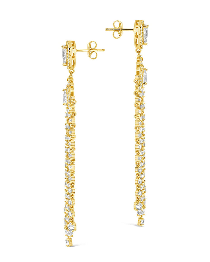 Selma CZ Statement Drop Stud Earrings