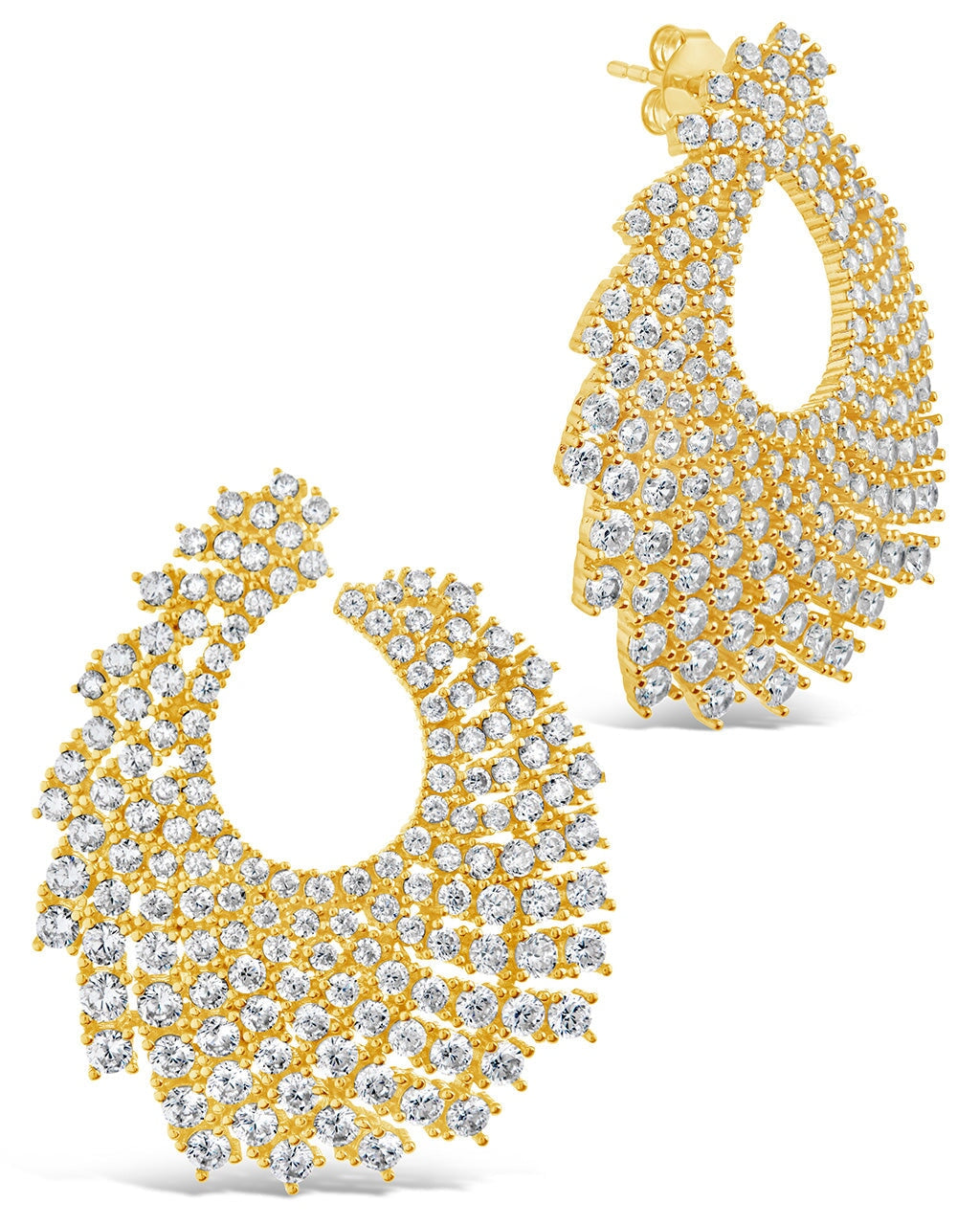 Viola CZ Statement Stud Earrings