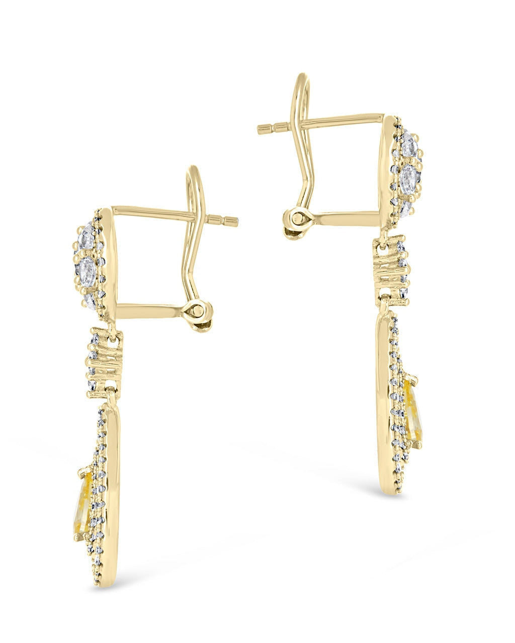 Jennifer CZ Drop Stud Earrings