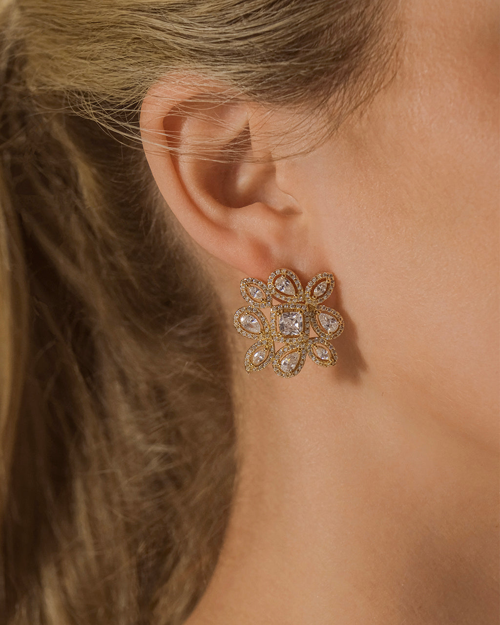 Kelsea CZ Statement Studs Earrings