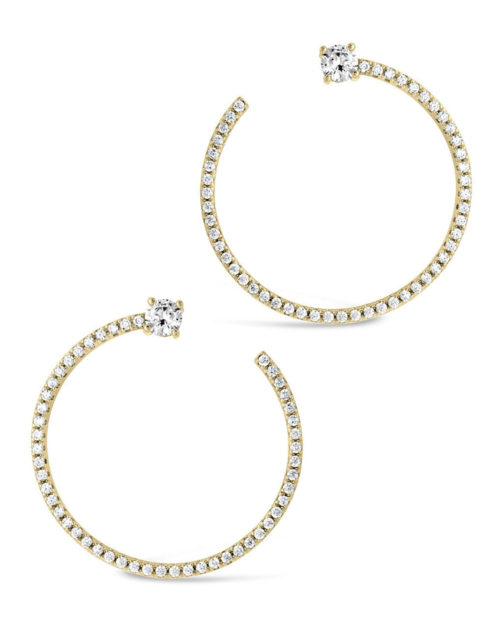 Cindy CZ Circle Stud Earrings