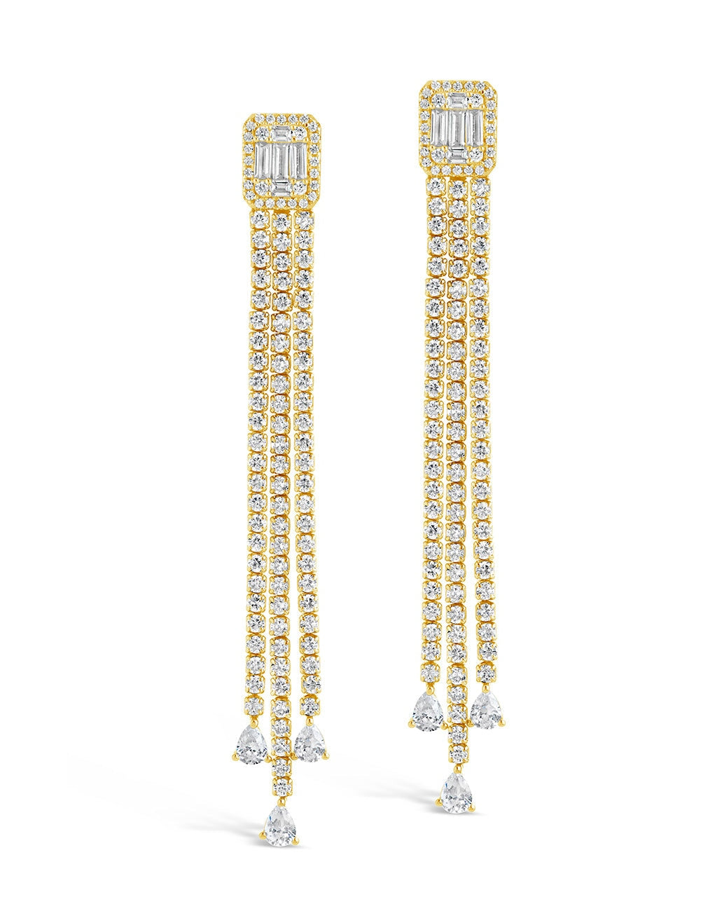 Naomi CZ Dangle Stud Earrings