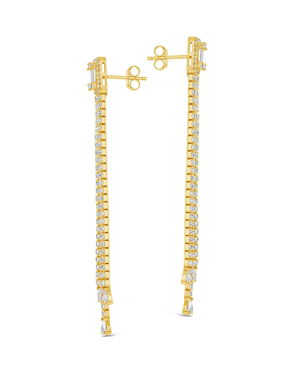 Naomi CZ Dangle Stud Earrings