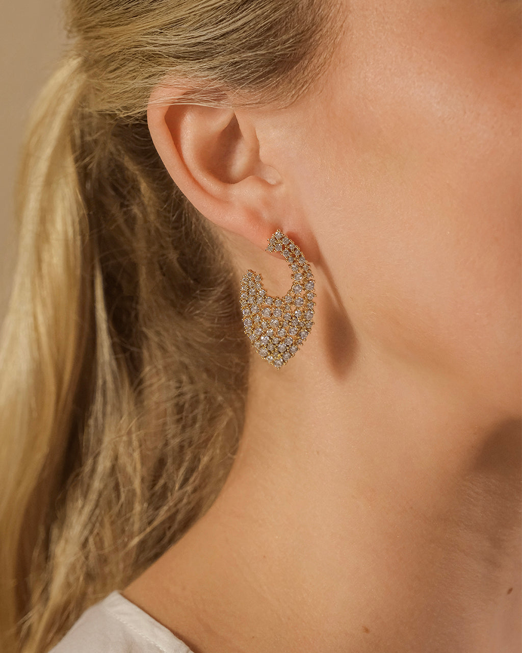 Priscilla CZ Statement Stud Earrings