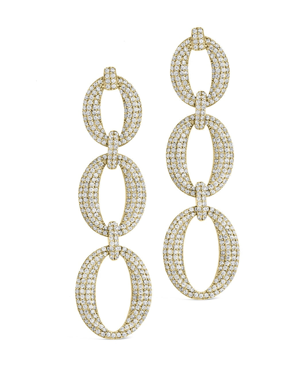 Whitney CZ Chain Drop Earrings