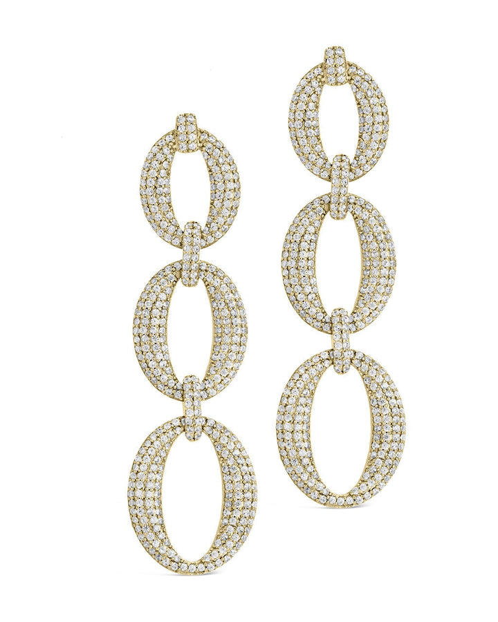 Whitney CZ Chain Drop Earrings
