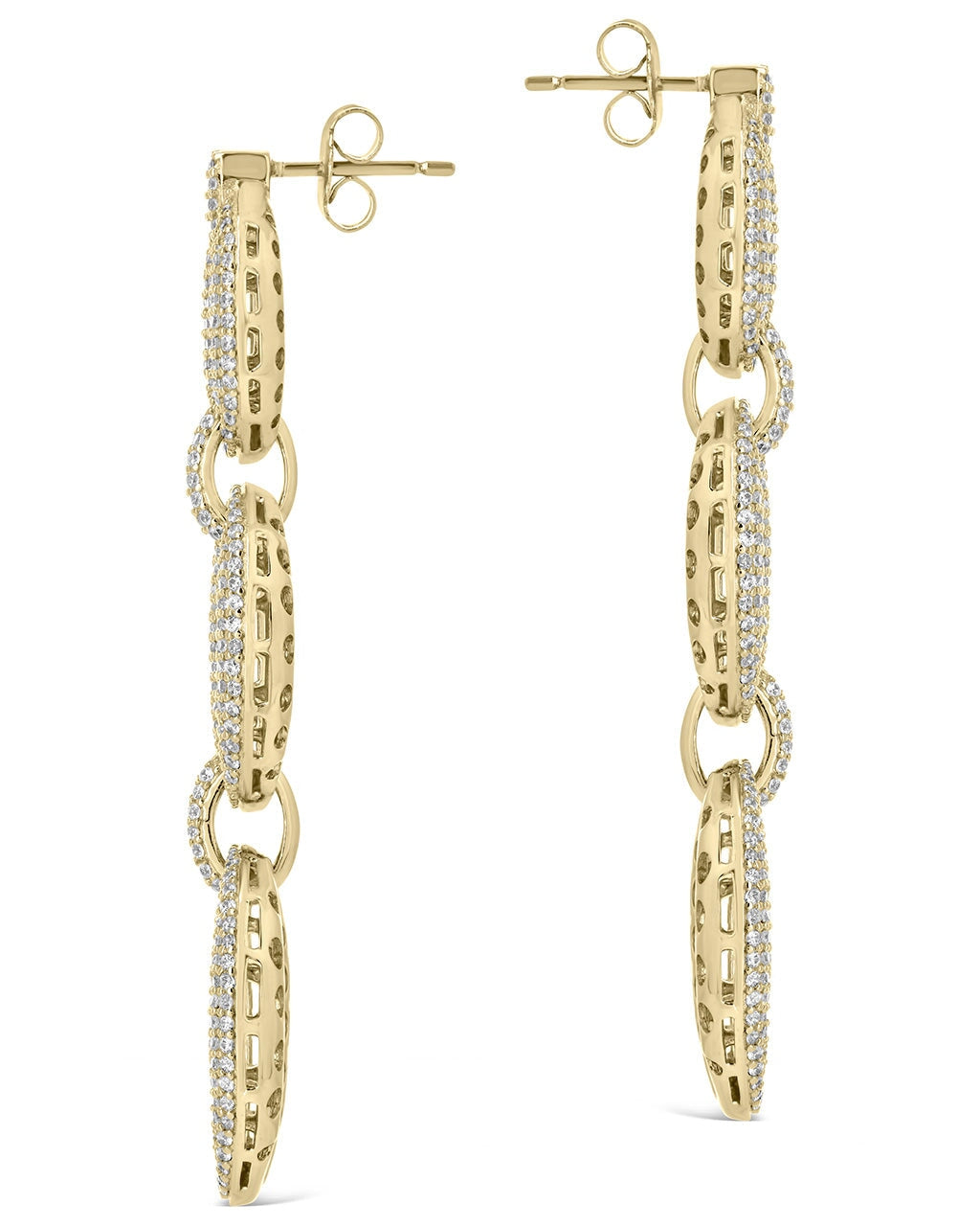 Whitney CZ Chain Drop Earrings