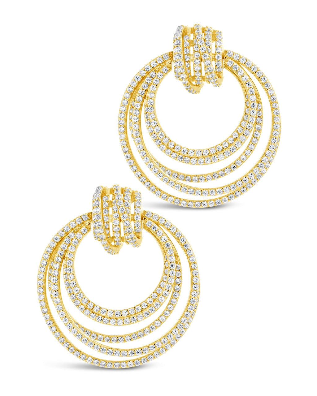 Jordana CZ Statement Circle Stud Earrings