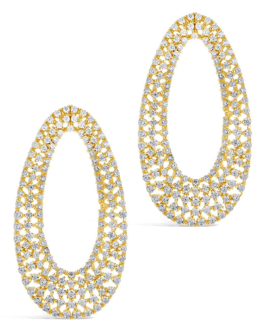 Olivia CZ Oval Stud Earrings