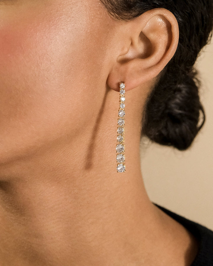 Natasha CZ Drop Stud Earrings