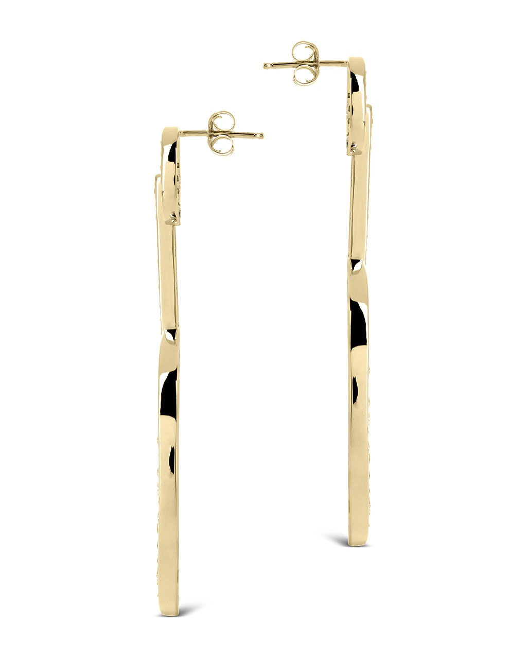 Tory CZ Oval Drop Earrings