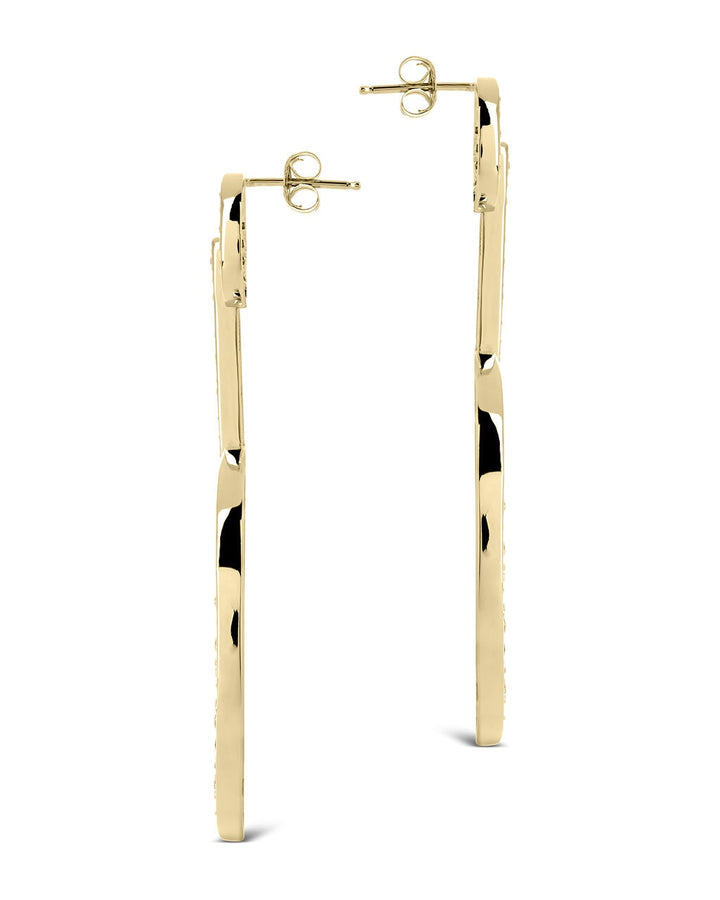 Tory CZ Oval Drop Earrings