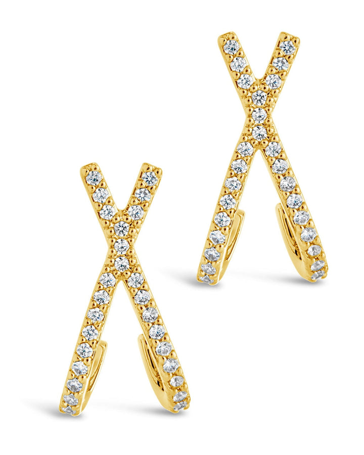 Katie CZ Cross Stud Earrings