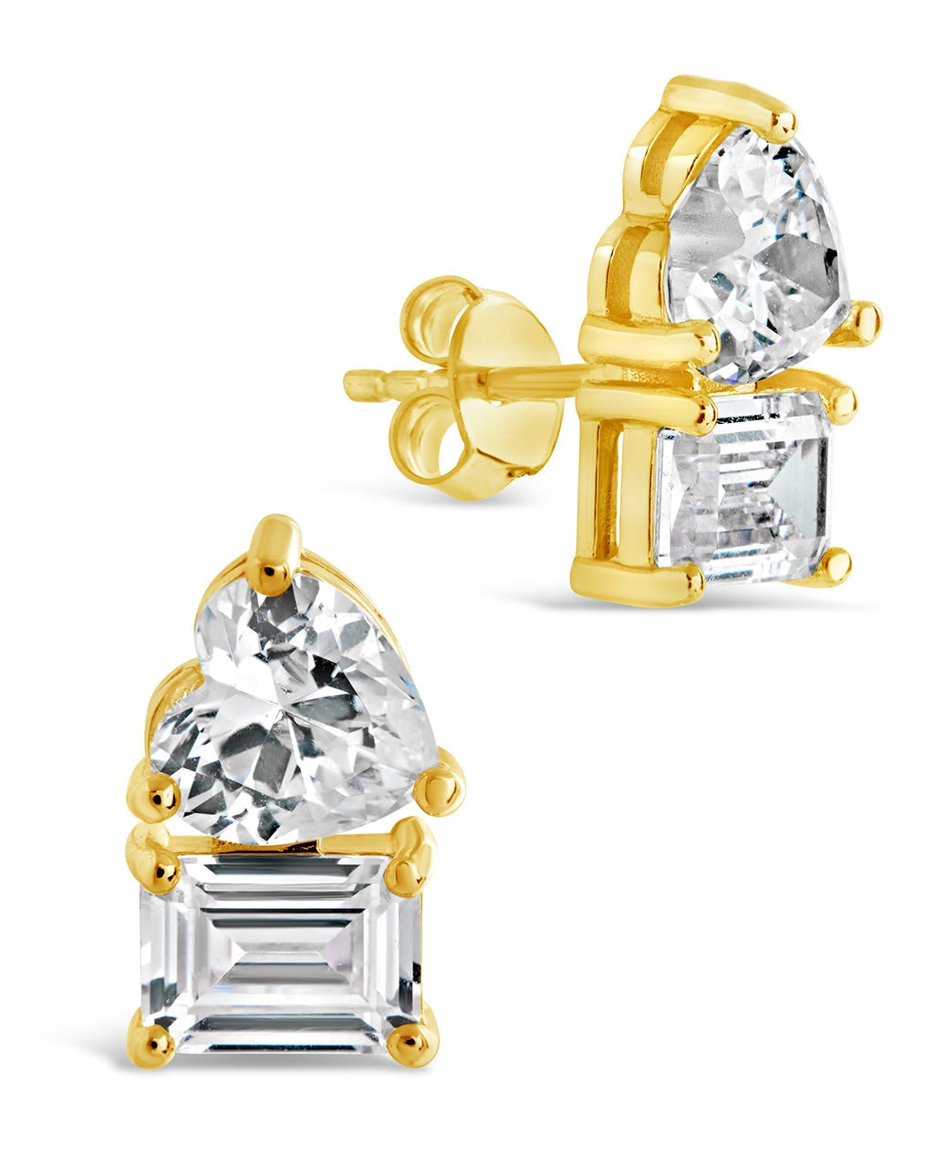 Tiffany CZ Toi et Moi Stud Earrings