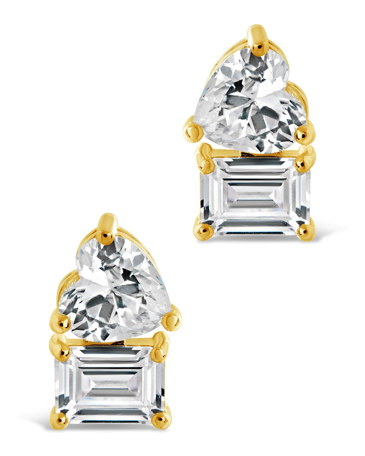 Tiffany CZ Toi et Moi Stud Earrings