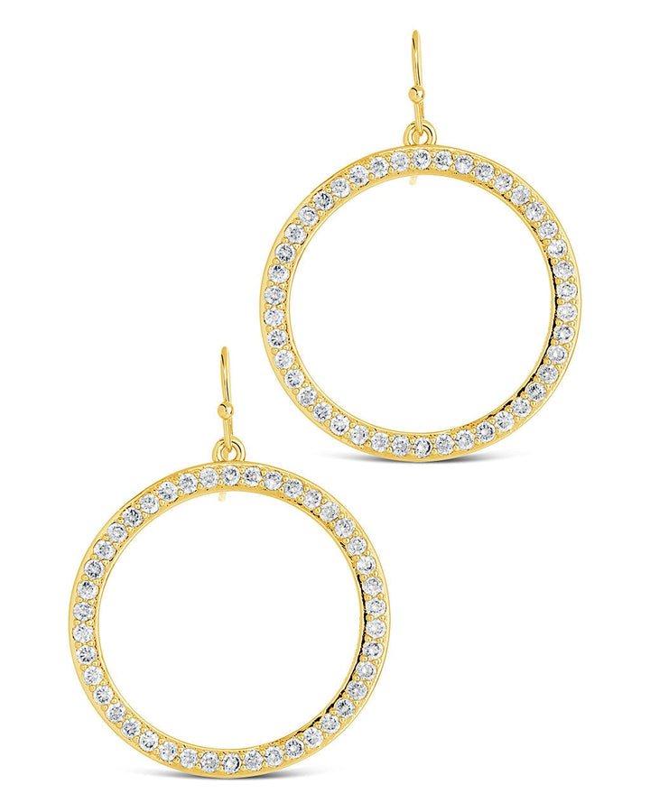 Della CZ Circle Dangle Earrings