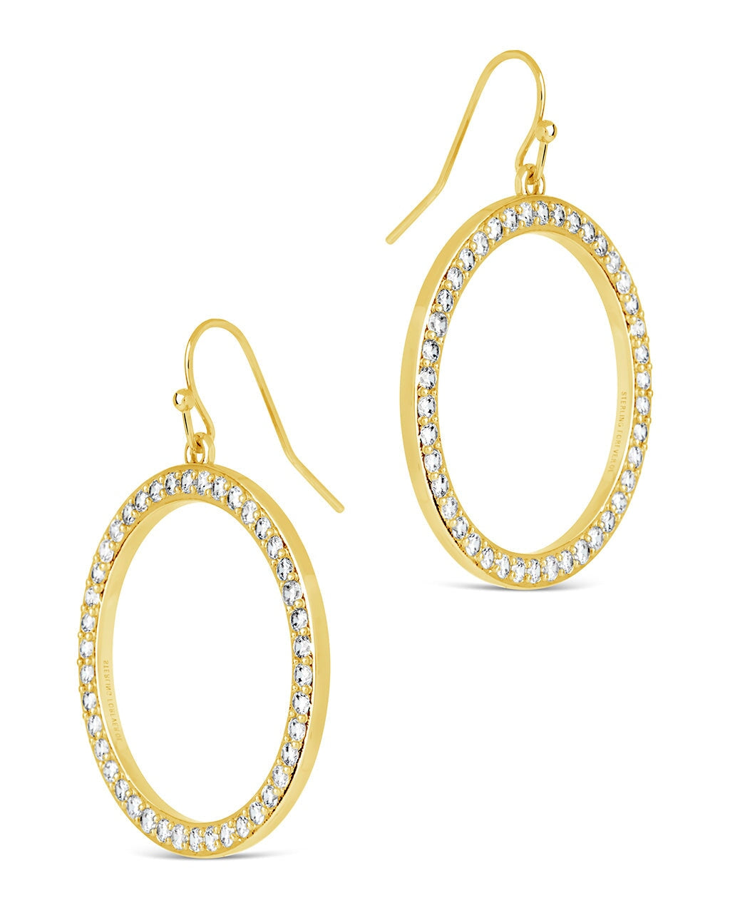 Della CZ Circle Dangle Earrings