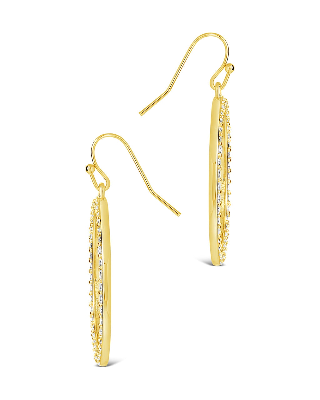Della CZ Circle Dangle Earrings