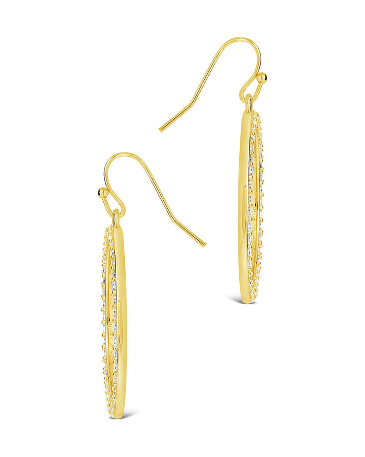 Della CZ Circle Dangle Earrings