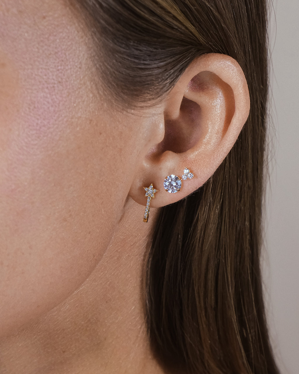 Sterling Silver 4pc Everyday CZ Earring Set