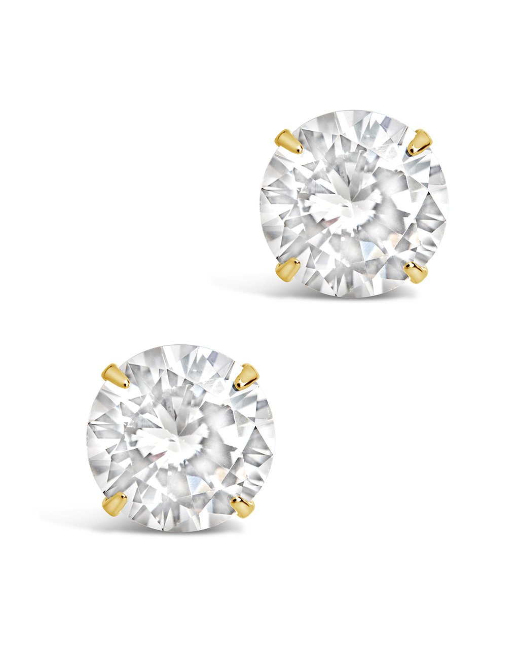 Sterling Silver 8mm CZ Stud Earrings
