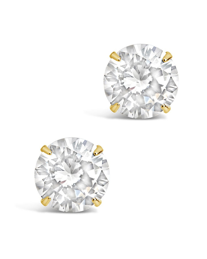 Sterling Silver 8mm CZ Stud Earrings