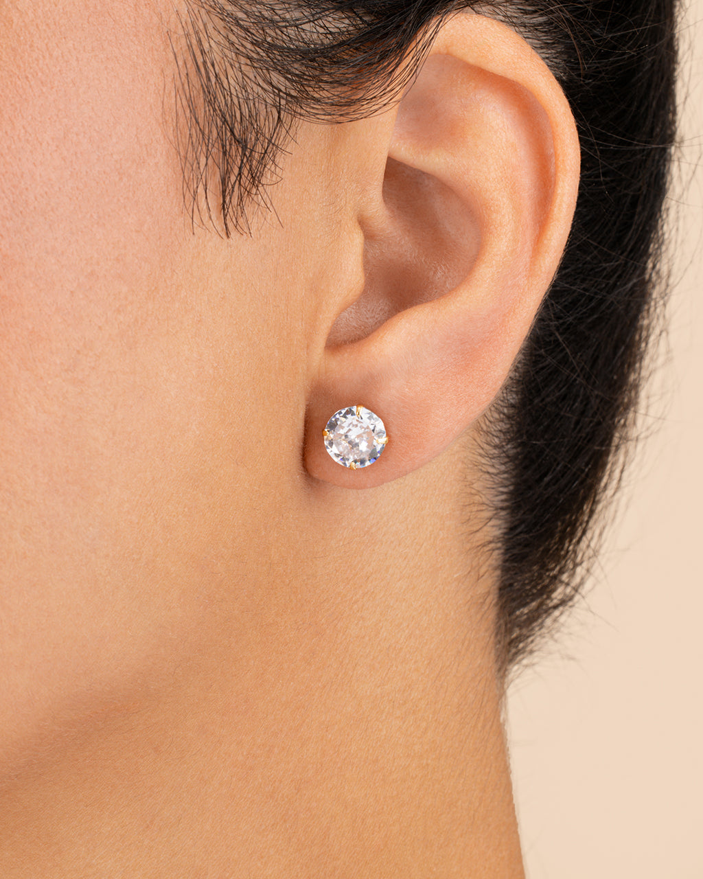 Sterling Silver 8mm CZ Stud Earrings