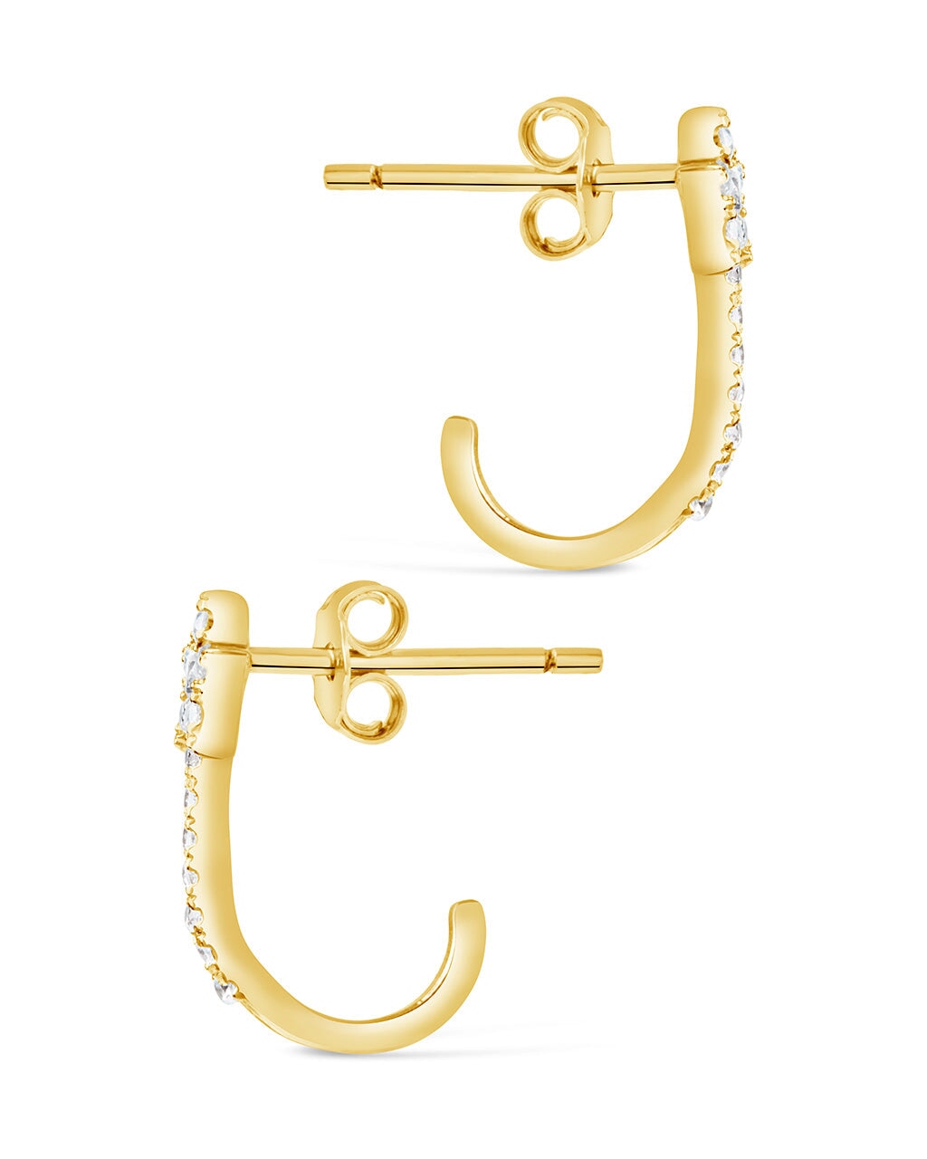 Sterling Silver CZ Star Jacket Earrings