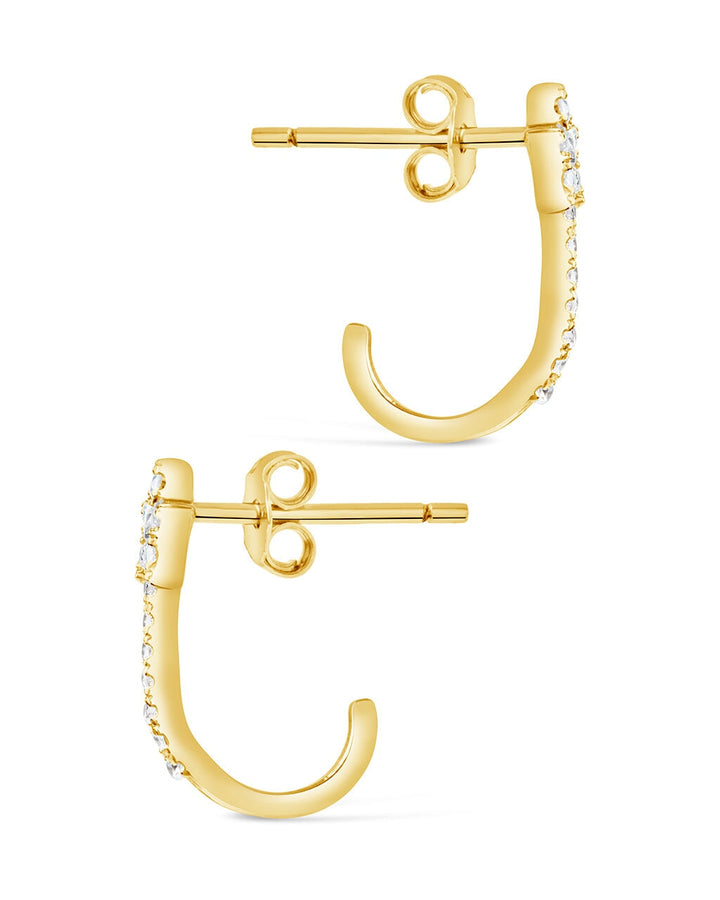 Sterling Silver CZ Star Jacket Earrings