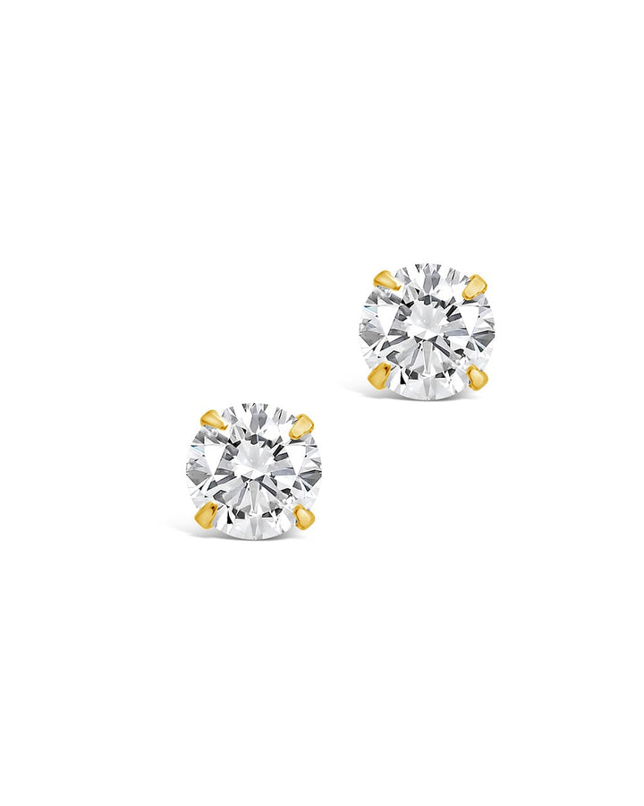 Sterling Silver 4mm CZ Stud Earrings