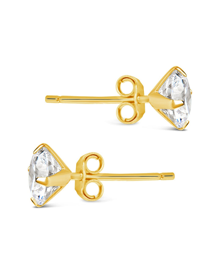 Sterling Silver 6mm CZ Stud Earrings