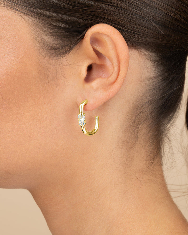Oval Carabiner Hoops