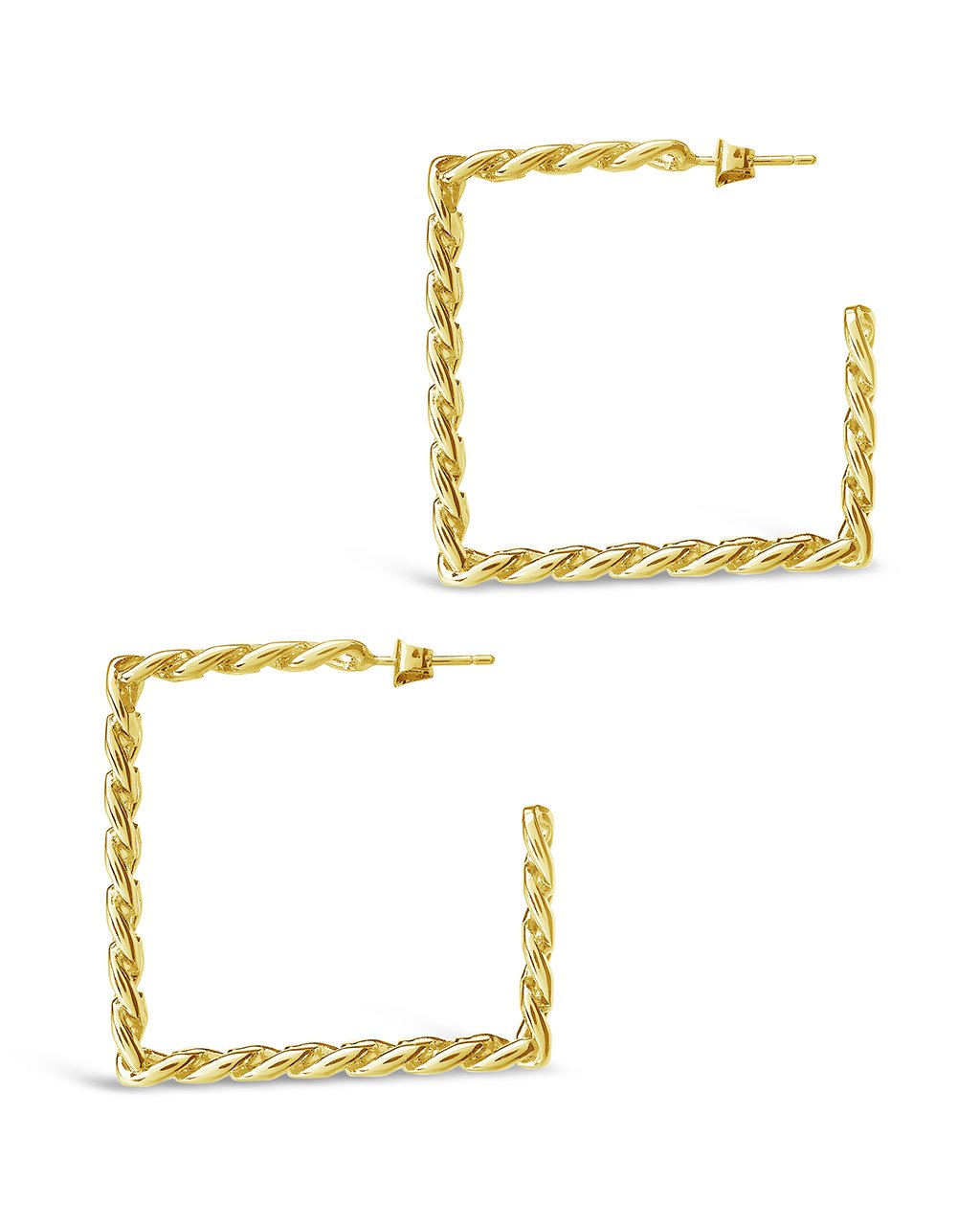 Square Cuban Link Hoops