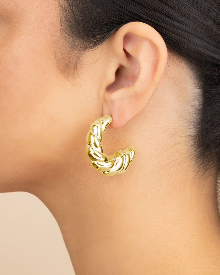 Statement Croissant Hoop Earrings
