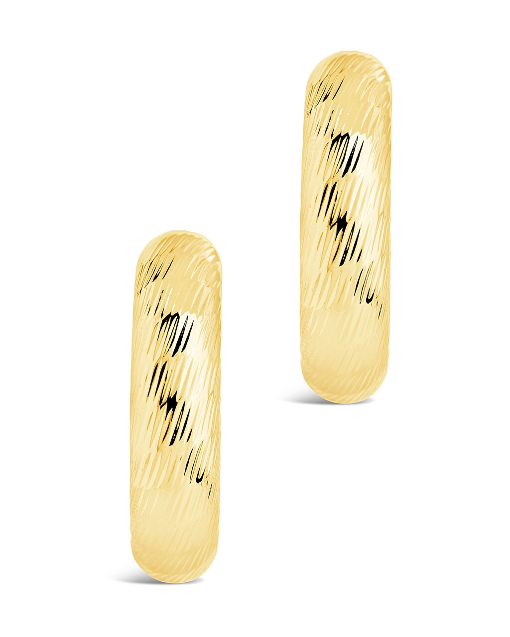 Pepper Textured Tube Hoop Earrings