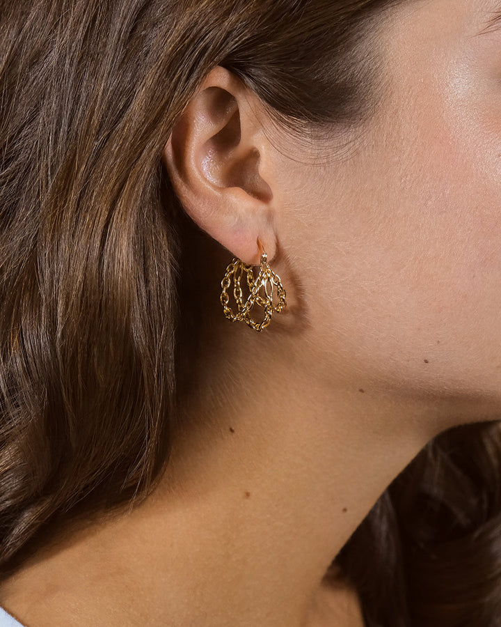 Tenly Chain Link Hoop Earrings