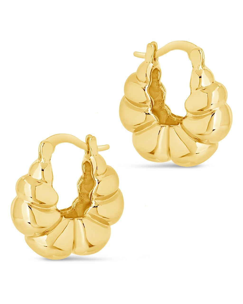 Petite Croissant Hoop Earrings